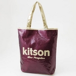 KITSON(キットソン) スパンコール トートバッグ 003601・Burgandy×Gold